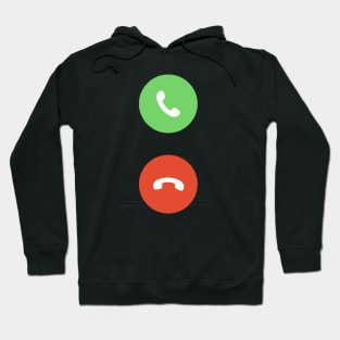 Pattern of Call and Reject Buttons Hoodie